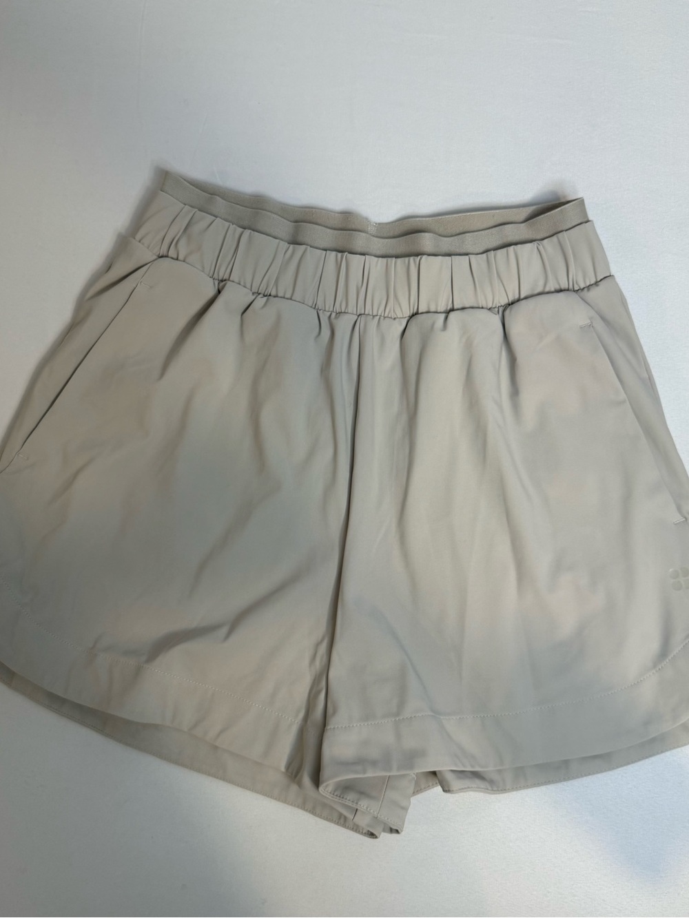 Sweaty Betty Beige Lightweight Running Shorts XS